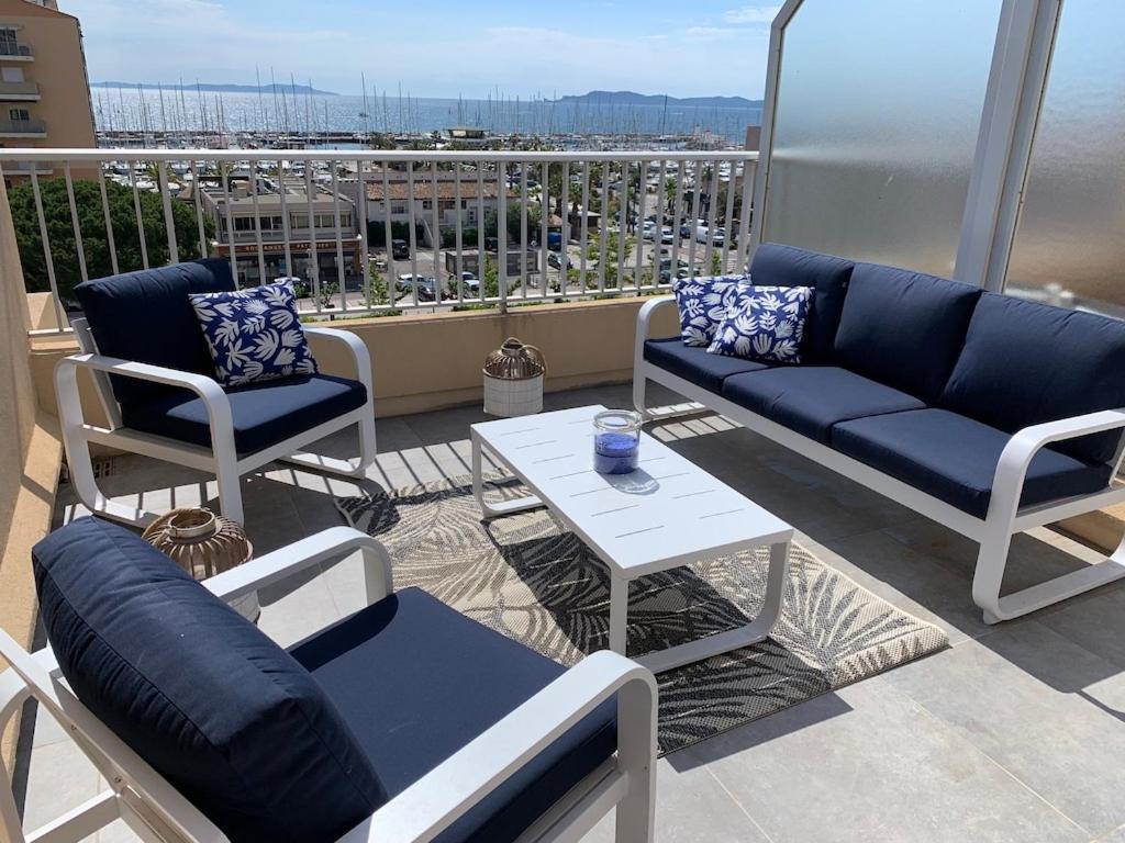 L'Effet Mer, Duplex Sur Le Port Avec Ses 2 Terrasses Vue Mer Hyères Dış mekan fotoğraf